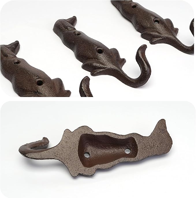 2 Pack Cast Iron Dog Hook, Dog Leash Hooks for Wall, Dog's Towel Wall Hook