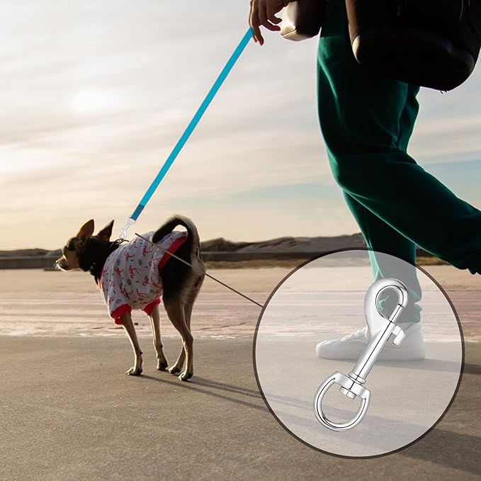Swivel Snap Hooks Dog Leash Clips and Clasps - Pet Buckle Trigger Clips for Dogs and Cats - 16pcs