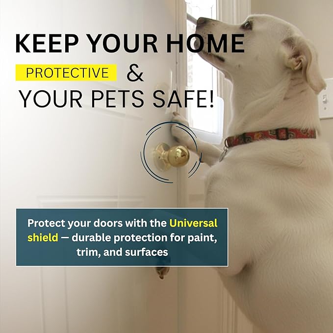 CLAWGUARD Plexiglass Universal Scratch Shield – 32x24 in. Clear Door Scratch Protector Dog & Cat – Wall, Door & Furniture Cat Scratch Protectors