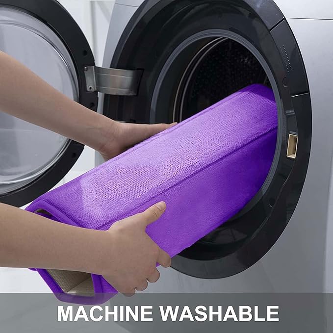 Buganda Memory Foam Bath Mat, 60" x 24", Ultra Soft and Non-Slip Bathroom Rugs, Water Absorbent and Machine Washable Bath Rug Runner for Bathroom, Shower, and Tub, Purple