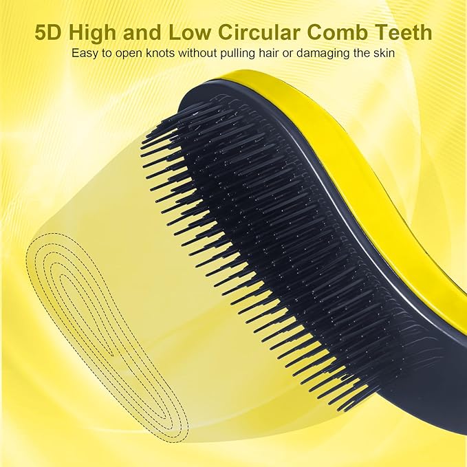 Small Dog Brush - Grooming Tool for Teddy, Yorkies, Maltese, Shih Tzu, Chihuahua - Puppy Hair Brush (Yellow)