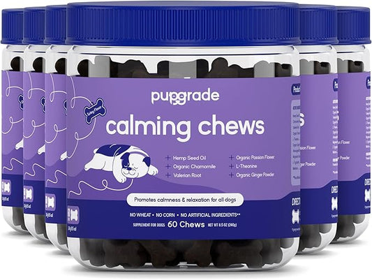PupGrade Calming Soft Chews - Promotes Relaxation & Helps Manage Stress for All Dogs - Supports Calm Stomachs & Muscles - No Wheat, Corn, or Artificial Ingredients - Meat Flavored - 360 Soft Chews