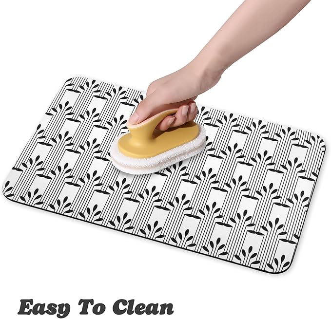 Dog Food Mats for Floors Waterproof, Dog Cat Water Bowl Mats Pet Feeding Absorbent Mat Dog Cat Pet Placemats for Food and Water Bohemia 17 * 30 inch