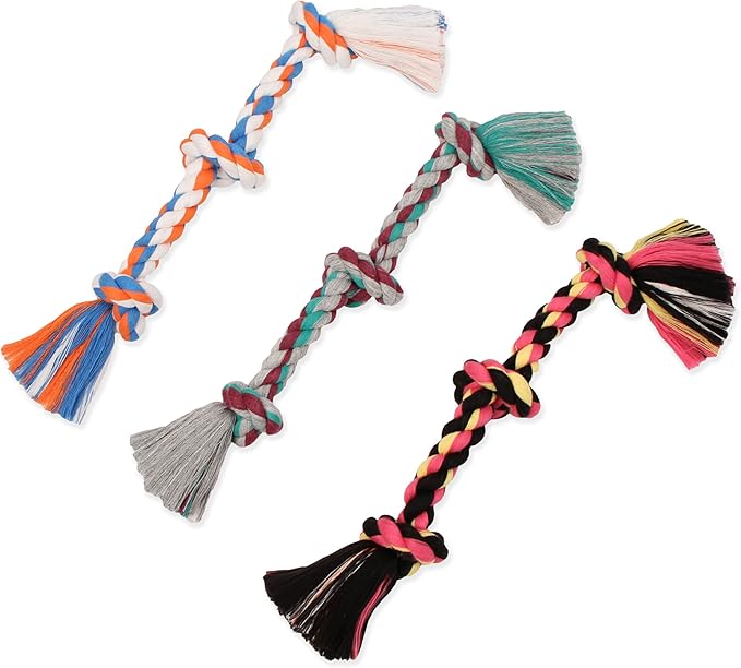 Mammoth Flossy Chews Color Rope Tug – Premium Cotton-Poly Tug Toy for Dogs – Interactive Rope– Dog Chew Toy, Assorted colors