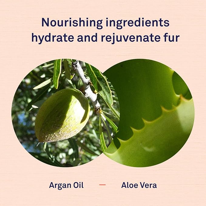 Petpost | Waterless Argan Oil Dog Shampoo Spray. Rinse-Free Cleaner & Deodorizer with Aloe & Safflower Oil. Moisturizes Skin & Softens Coat. 8 oz