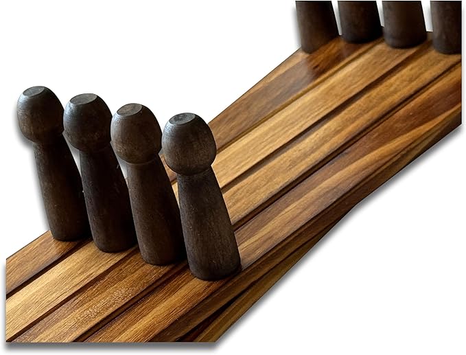 Expandable Wooden Coat Rack Hanger - Large Accordion Hanger with Expanding Pegs | Hand Made Rustic Wooden Hat Rack for Wall | Hang Coat, Jacket, Hat | Wall Rack – 14 Hook, Torched Wood