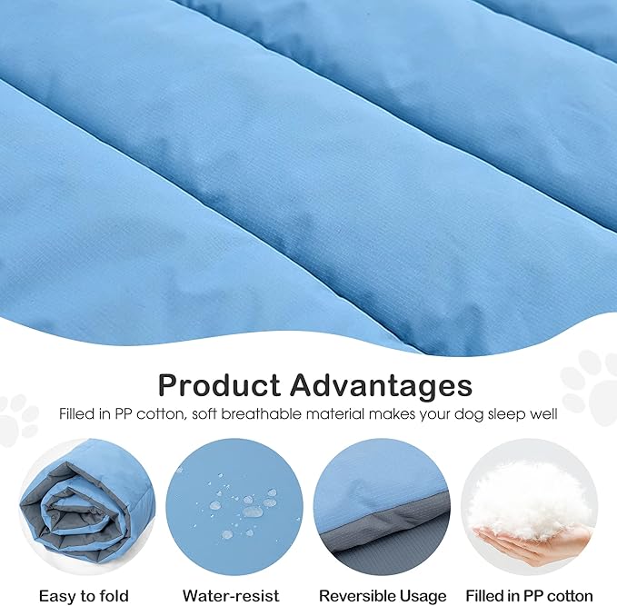 Heeyoo Outdoor Pet Bed, Water-Resistant Camping Mat, Machine-Washable Travel Bed, Foldable for Small to Large Dogs and Cats