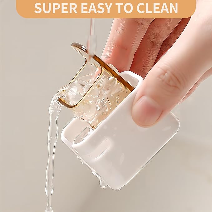 Wall Mounted Toothbrush Holders for Bathroom, 2 Pcs Strong Self Adhesive Tooth Brush Holder with Cover, Toothbrush Heads Organizer for Family, Brown