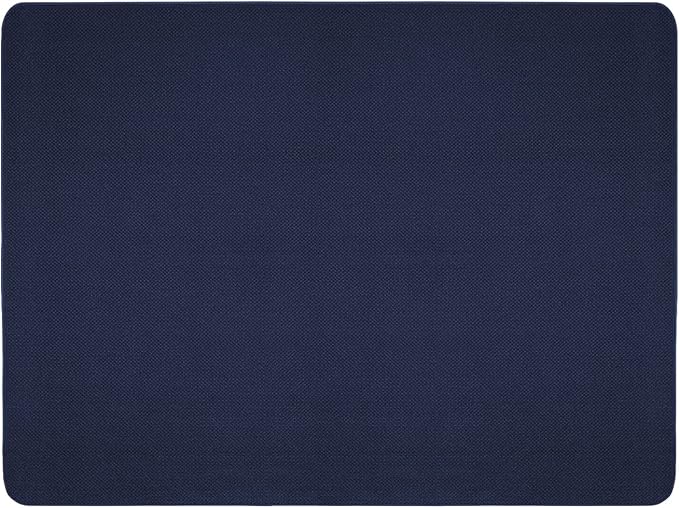 House, Home and More Skid-Resistant Carpet Indoor Area Rug Floor Mat - Navy Blue - 6 Ft X 8 Ft - Non Slip Rubber Backing, Stain Resistant, Dog Friendly, Living Room Bedroom Kitchen Entryway