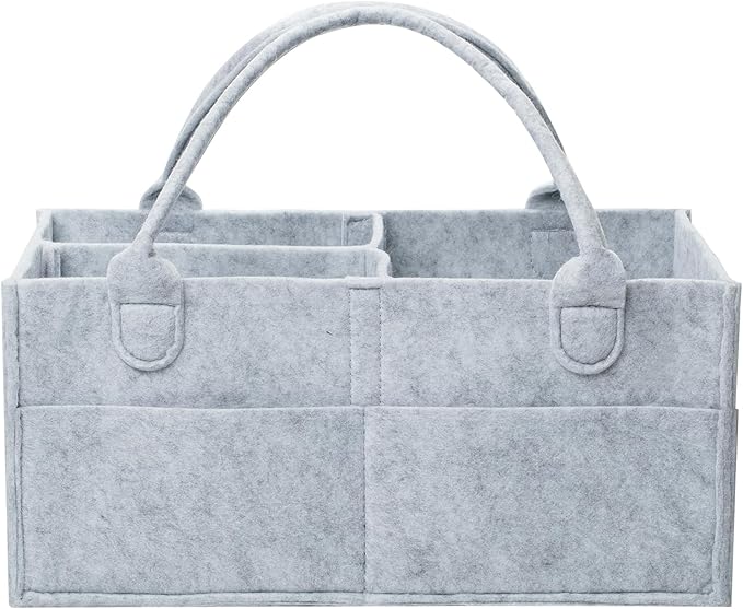 Mr. Pen- Baby Diaper Caddy Organizer, Gray, Large, Nursery Storage Bin and Car Organizer for Diapers and Baby Wipes