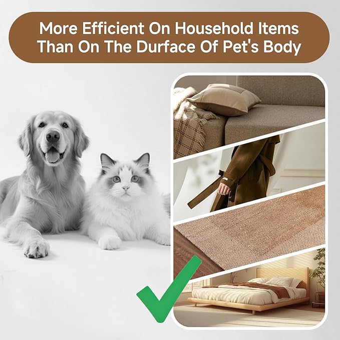 NEBALASTE 2Pcs Pet Hair Remover Gloves Brush for Dogs & Cats,Electrostatic Reusable Pet Hair Remover Tool for Laundry,Clothing,Couch,Carpet,Car Seat,Upgraded Animal Fur Removal Tool