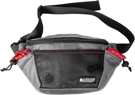 Leash Boss Dog Treat Pouch for Training | Training Treat Pouches for Pet Training | Treat Bag for Dog Training | Portable Kibble Snack Container for Pets | Fanny Pack Waist Belt Transport On The Go