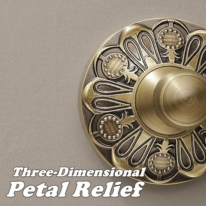 Double Toothbrush Holder Wall Mounted, Mouthwash Cup Holder for Bathroom Wall, Antique Brass Holder and Two White Ceramic Cups, Vintage Petal-Relief Bathroom Decorative Accessories