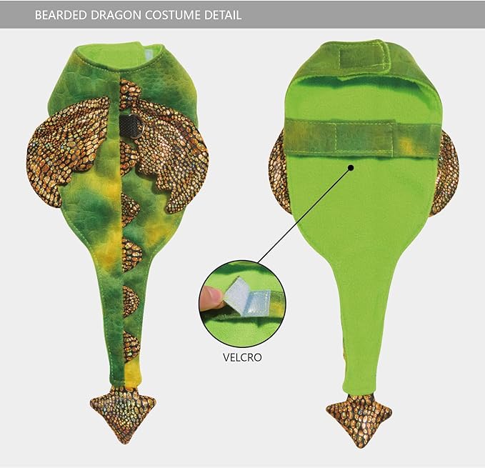 Bearded Dragon Leash and Harness Set, Beardie Carrier, Lizard Adjustable Harness with Leather Wings and Sling Bag, Reptile Small Pet Backpack Batwing Accessories (Green)