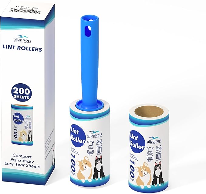 Lint Rollers for Pet Hair Extra Sticky, 200 Sheets Lint Rollers for Pet Hair Removal, Dog and Cat Lint Remover for Clothes, Furniture, Carpet