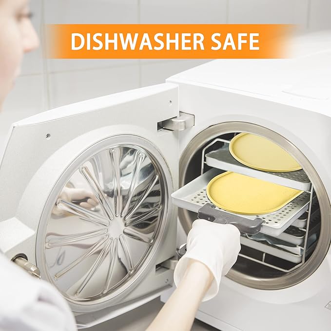 100% Waterproof 0.5" Raised Edge BPA Free Silicone Dog Food Mat, Pet Cat Feeding Mats Contain Spills Protects Floors, Placemats for Cats and Dogs Water Bowl Dishwasher. (Large/XL, Yellow)