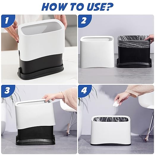 Universal Cat Litter Scoop Holder-Kitty Litter Scooper Caddy for Litter Box-Sturdy Scoop Stand Trash Container Suitable for Most Metal Litter Scooper-White