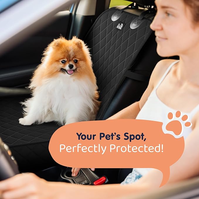 Front Seat Dog Cover for Car, Truck & SUV - Waterproof, Non-Slip Pet Car Seat Cover for Dogs - Durable, Easy to Install & Clean, Front Passenger Seat Protector for Pets & Vehicles