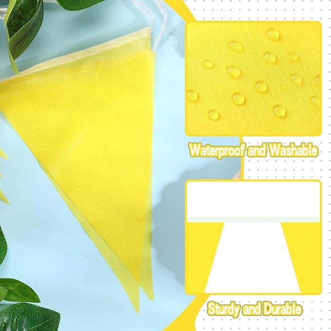 Tatuo 820 ft 500 Pcs Pennant Banner Flag String Hanging Triangle Bunting Flag for Carnival Party Outdoor Events Birthday Classroom Decoration(Yellow)