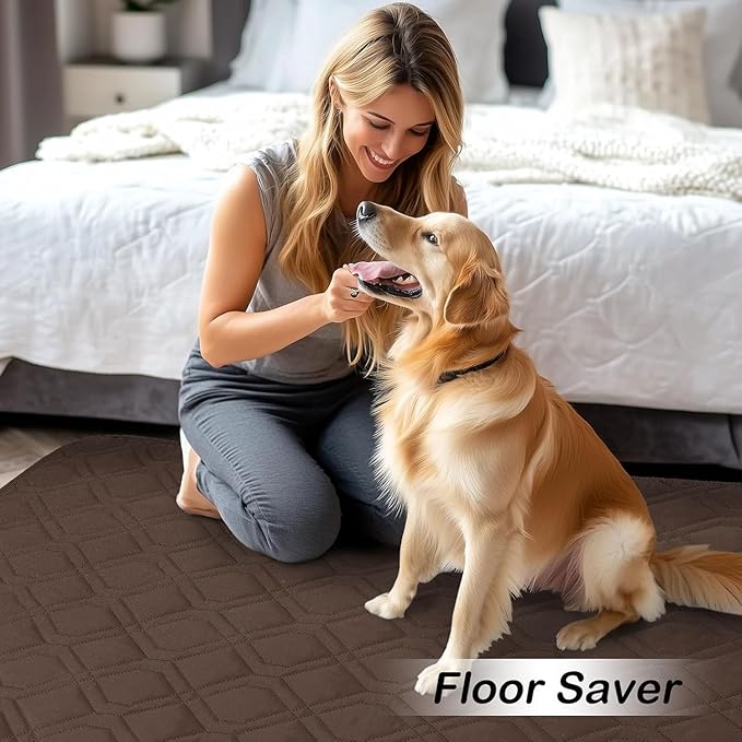 hyha Waterproof Dog Bed Blanket, Soft Pet Blankets, Waterproof Couch Cover for Dogs, Reversible Sofa Covers Washable for Furniture (30x53 Inch, Chocolate/Beige)