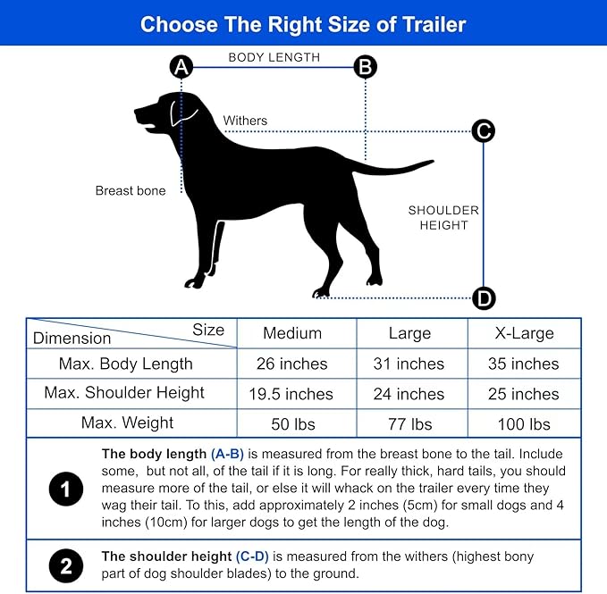 DOGGYHUT® Premium XL Pet Bike Trailer for Large Dog or Multiple Small Dogs, Up to 100 lbs,Dog Bicycle Carrier,Low Center of Gravity,Easy Folding Frame Cart