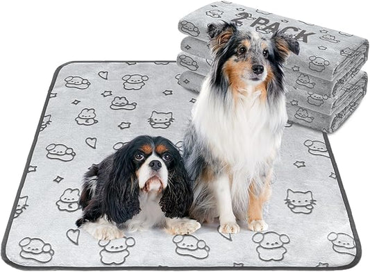 Qeils Reusable Puppy Pads, 2 Pack Washable Pee Pads for Dogs, Waterproof Non Slip Wee Wee pad, Absorbent and Leakproof Training Mats for Potty, Crate, Playpen, Bed, Sofa, 36"x 36"
