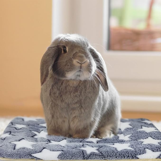 Tierecare 3PCS Guinea Pig Bed Soft Rabbit Bedding Cage Liner Warm Bunny Mats Pee Pads Fleece Blanket Plush Hamster Sleep Beds Ferret Squirrel Hedgehog Rat