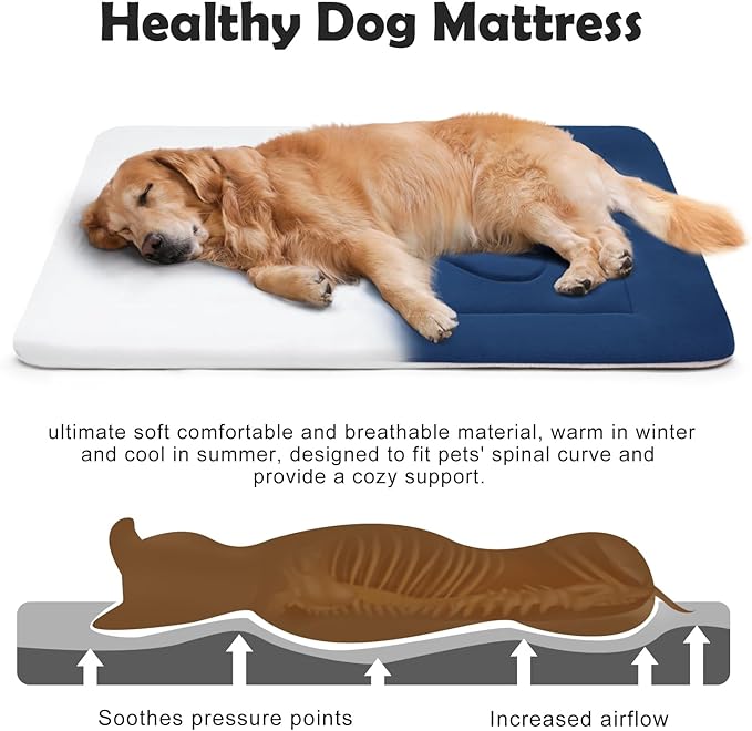 JoicyCo Dog Bed Large Crate Mat 42 in Non-Slip Washable Soft Mattress Kennel Pads