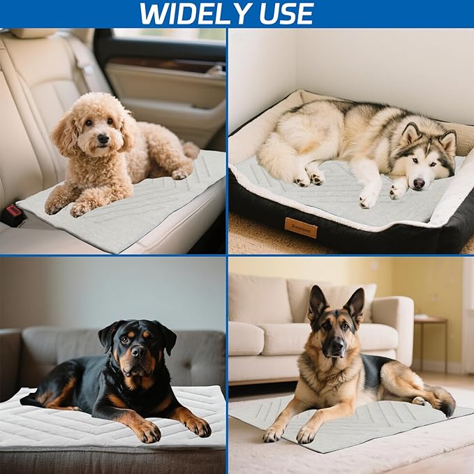 BECROWM Dog Cooling Mat Self Coolings Foldable Cooling Pad for Dog in Summer Coolings Mat for Dogs and Cats Machine Washable (X-Large)
