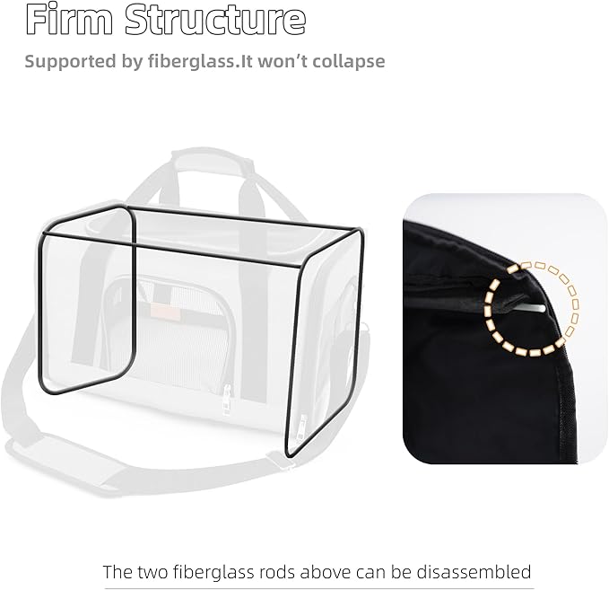 ROYPET Cat Carrier,Portable Pet Carrier Bag for Cats and Small Dogs,Foldable Soft-Sided and Scratch-Proof mesh Cat Bag Pet Carriers,Airline Approved Pet Carrier,Pet Travel Carrier Up to 15 Lbs,Grey
