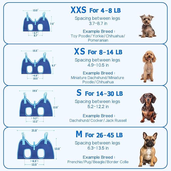 Supet Cat Grooming Hammock, Dog Hanging Harness for Nail Trimming Doorframe, Pet Holder Restraint for Clipping Nails, Pet Hoist Sling for Cutting Nails, Ear & Eye Cleaning, Medicine at Home (XS)