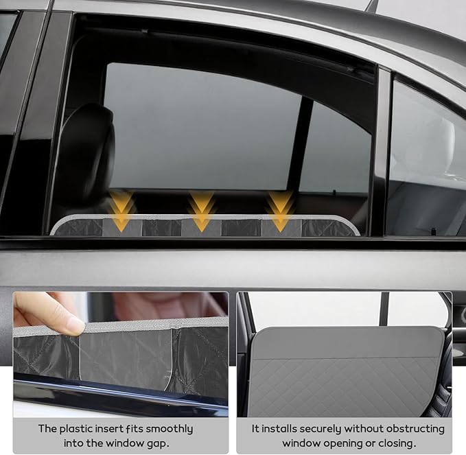 WODHMIEY Dog Car Door Protector, 20% Larger Coverage Vehicle Door Cover,Car Door Guard Mat, Pet Door Panel Protector for SUVs Pickup Trucks, Protects Doors from Dog Scratching (Grey)