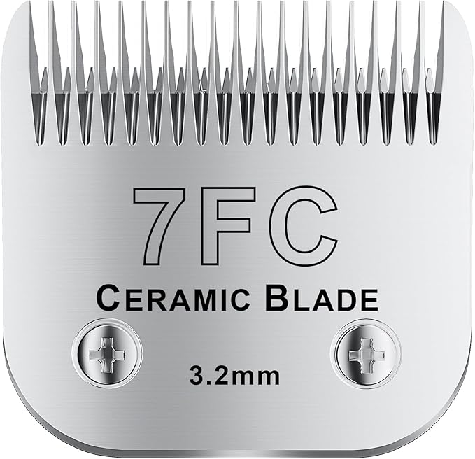 colorski 7FC# Detachable Pet Dog Grooming Clipper Ceramic Blade,Compatible with Andis Size 7FC Cut Length 1/8"(3.2mm),Compatible with andis/wahl/Oster Dog Clippers 1PCS