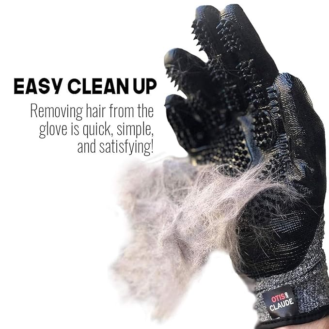 Pet Grooming Gloves for Dogs and Cats Deshedding Brush and Bathing Mitt with Soft Rubber Tips Gentle Massage Tool Removes Loose Hair Dirt and Dander Reduces Shedding Easy to Clean (2 Pack)