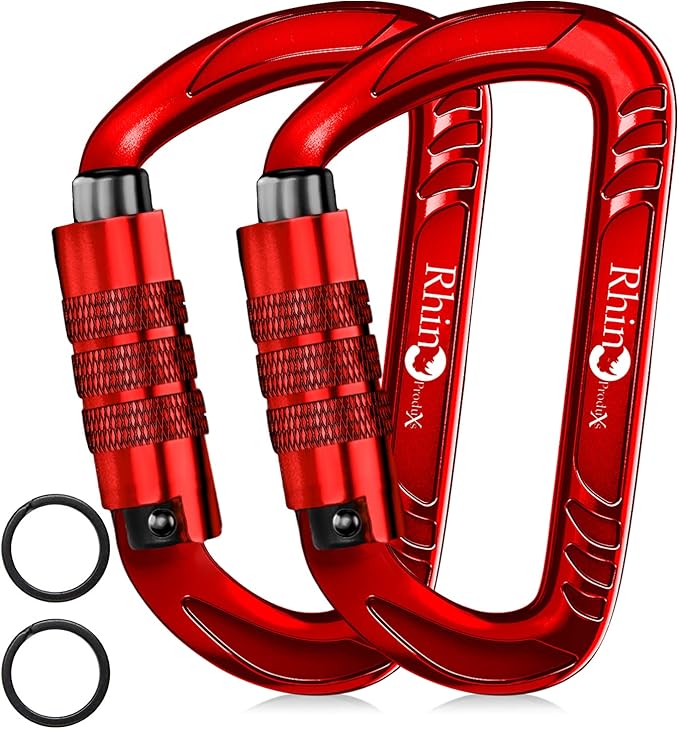 12kN (2697 lbs) Heavy Duty Carabiner Clips, for Securing Pets, Outdoor, Camping, Hiking, Hammock, Dog Leash Harness, Keychains