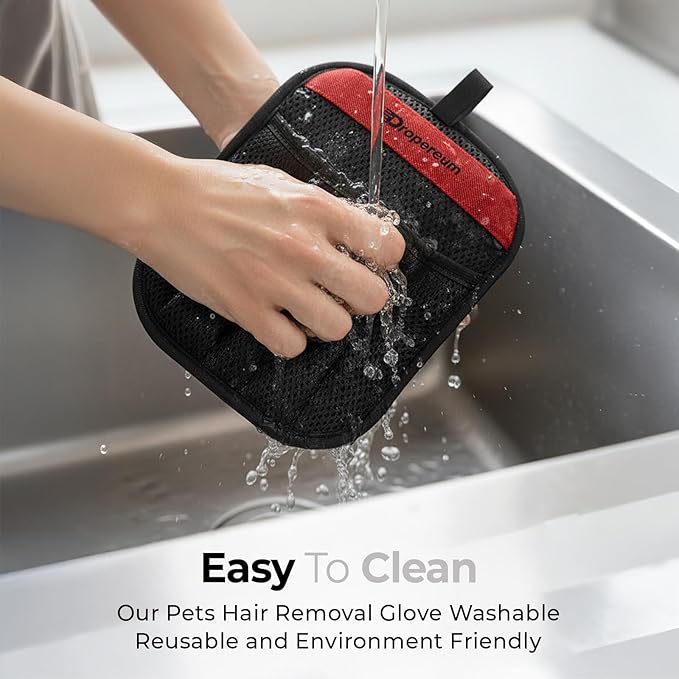 Pet Hair Removal Glove - Electrostatic Pet Hair Removal Gloves Brush for Pets Hair, 2026 Upgraded Animal Fur Removal Tool, Reusable Cats & Dogs Grooming Gloves for Hair Removal