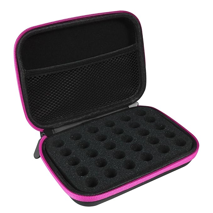 Essential Oil Storage Holder Organizer Carrying Case, Essential Oils Box Holds 30 Bottles 1ml- 3ml Bottle Travel Storage Organizer Bag for doTERRA & Young Living (Box Only)