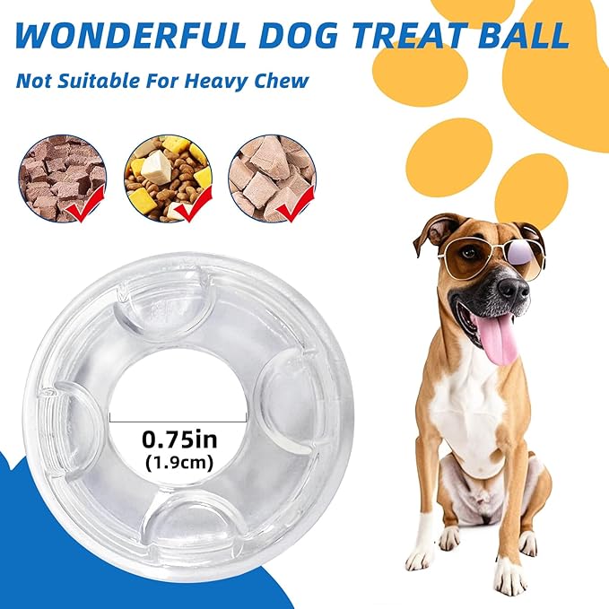 SHAKE AND LAUGH Interactive Puzzle Dog Treat Ball, Treat Dispensing Enrichment Dog Toys Ball, L, 3.94 in (10 cm)
