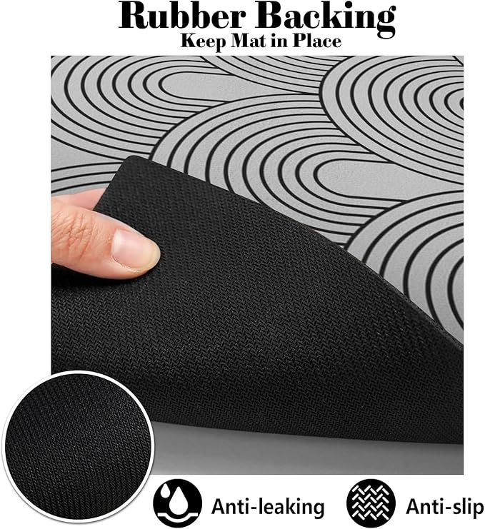 Dog Food Mats for Floors Absorbent, Pet Cat Food Mat - Quick Dry Dog Bowl Mats for Food and Water, Eco-Friendly Boho Pet Supplies
