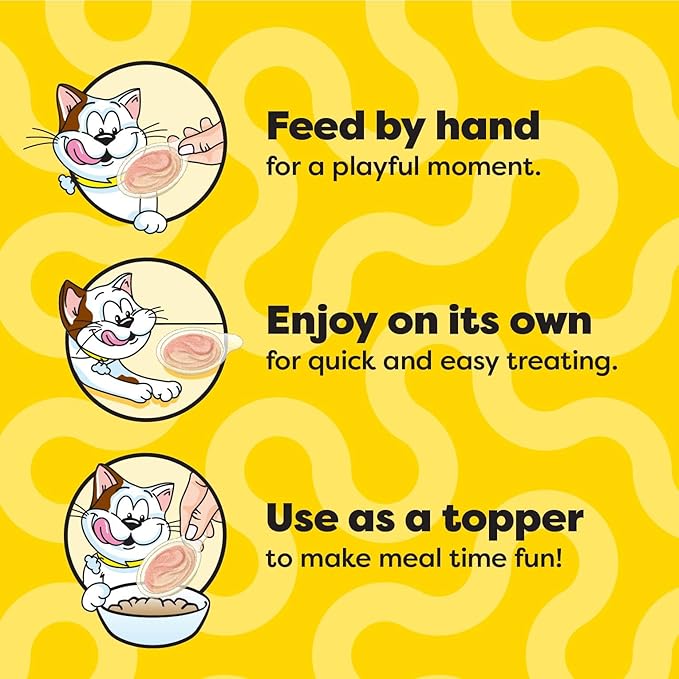 Temptations Lickable Spoons Adult Wet Cat Treat, Savory Salmon and Tempting Tuna Flavor, 4 Spoons, Pack of 12 (48 Total Treats)