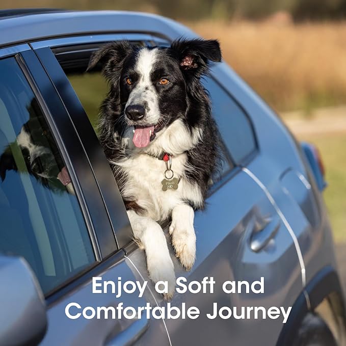 Dog Seat Cover, Upgrade Large Back Seat Pet Seat Cover Hammock for Cars, Trucks, SUVs with Nonslip Backing, Side Flaps, Waterproof, Soft (Black)