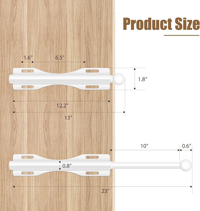 12" Valet Rod For Closet Pull Out Slide Out Adjustable Heavy Duty Valet Rod For Closet, Laundry Room, Bedroom, Bathroom(White)