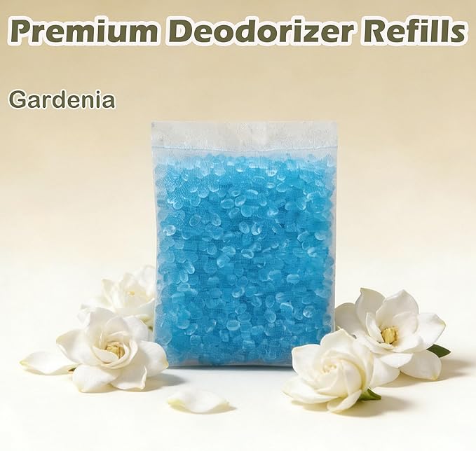 12 Pack Litter Box Deodorizer Refills for Whisker OdorTrap Pod, Odor Filters for Traditional Litter Boxes (Gardenia)