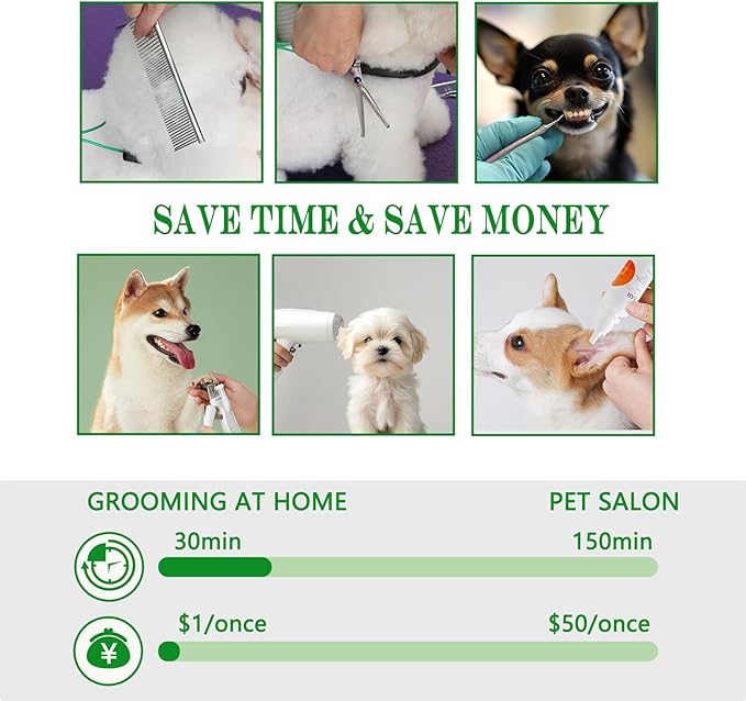Dog Grooming Arm with Clamp, Hammock Assistant, Dog Grooming Table Arm with Dog Grooming Harnesses for Small Pets, Dog Grooming Stand for Hair Cutting Blowing Washing Bathing Nail Trimming Clipping