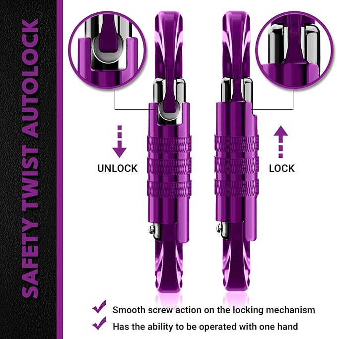 12kN (2697 lbs) Heavy Duty Carabiner Clips, for Securing Pets, Outdoor, Camping, Hiking, Hammock, Dog Leash Harness, Keychains
