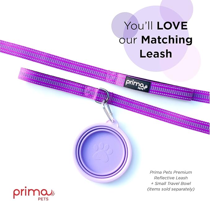 Prima Pet Collapsible Silicone Food and Water Travel Bowl with Clip for Dog and Cat, Small (1.5 Cups)