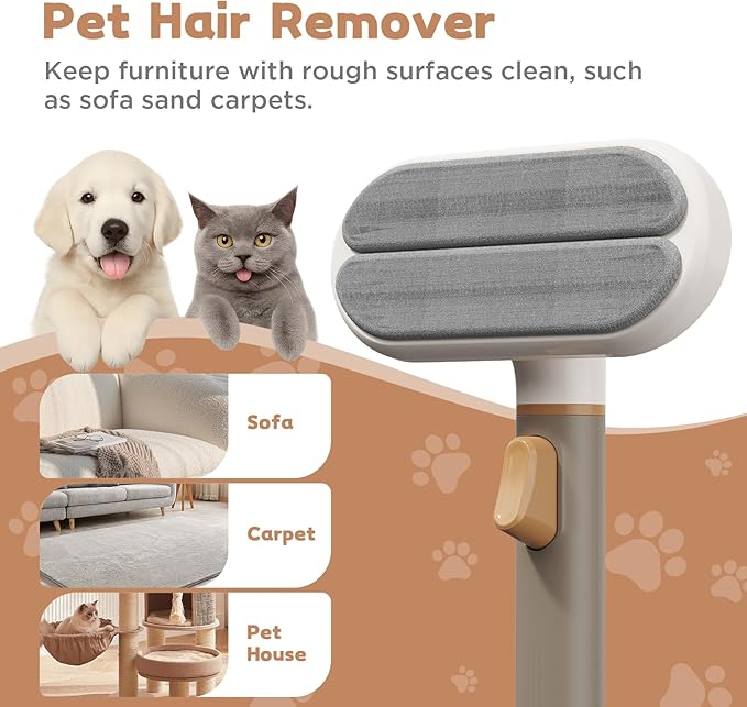 Bolfie Dog Rake and Gently Removes Loose Dog Hair Brush Undercoat Mats and Tangled - Deshedding Grooming Tool for Dogs & Cats - Self Cleaning Slicker Brush - All Hair Types