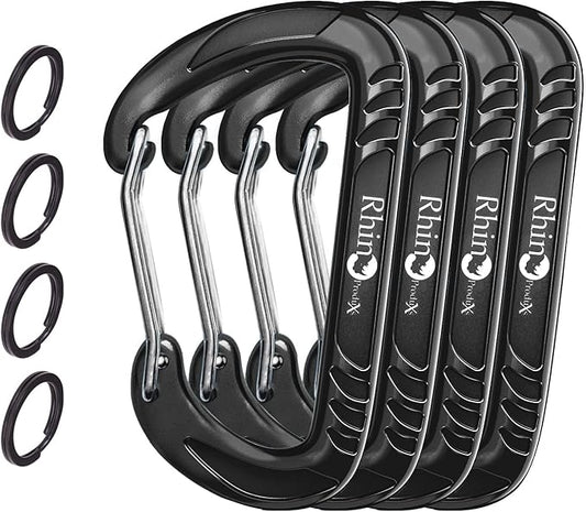 12kN (2697 lbs) Heavy Duty Carabiner Clips, for Securing Pets, Outdoor, Camping, Hiking, Hammock, Dog Leash Harness, Keychains