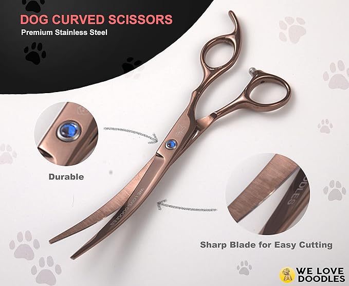 We Love Doodles Dog Cologne & Perfume (Lavender) and Dog Grooming Scissors Kit Bundle - Odor Eliminator Spray and Grooming Scissors Kit - Best Grooming Scissors For Goldendoodles - Made In USA