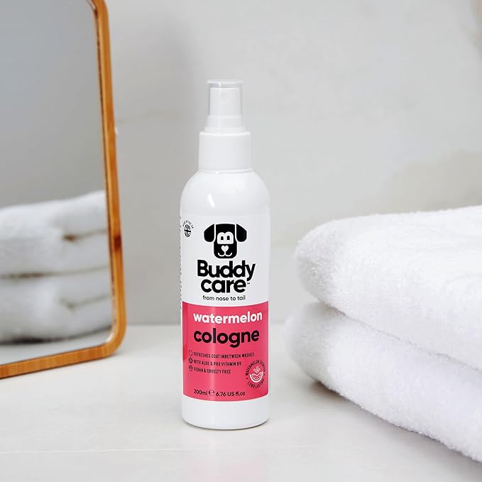 Dog Cologne - Watermelon - 200ml - Delicate and Powdery Scented Dog Cologne - Refreshes Between Dog Washes